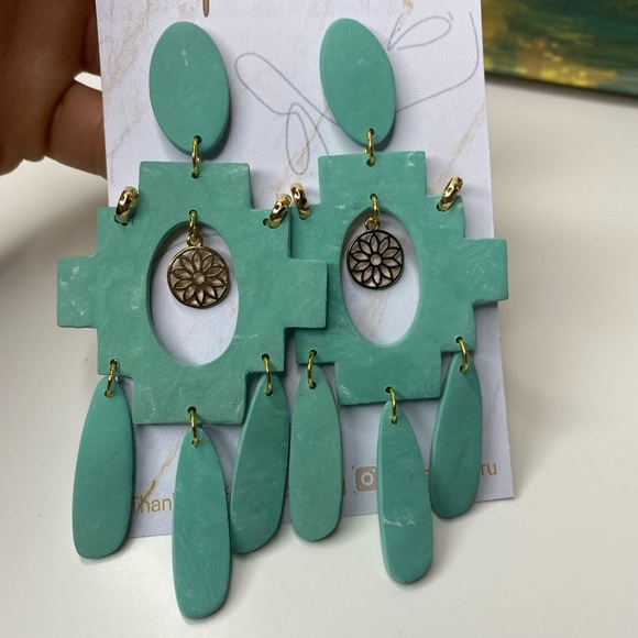 Polymer clay earrings - Picture 3 of 4